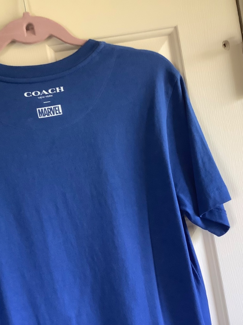 Coach X Marvel Captain America Retro C Tee Shirt Blue Size S - Picture 9 of 14